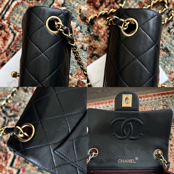 SOLD**Chanel Vintage Classic Mini Square Single Flap Bag - Picture 9 of 12